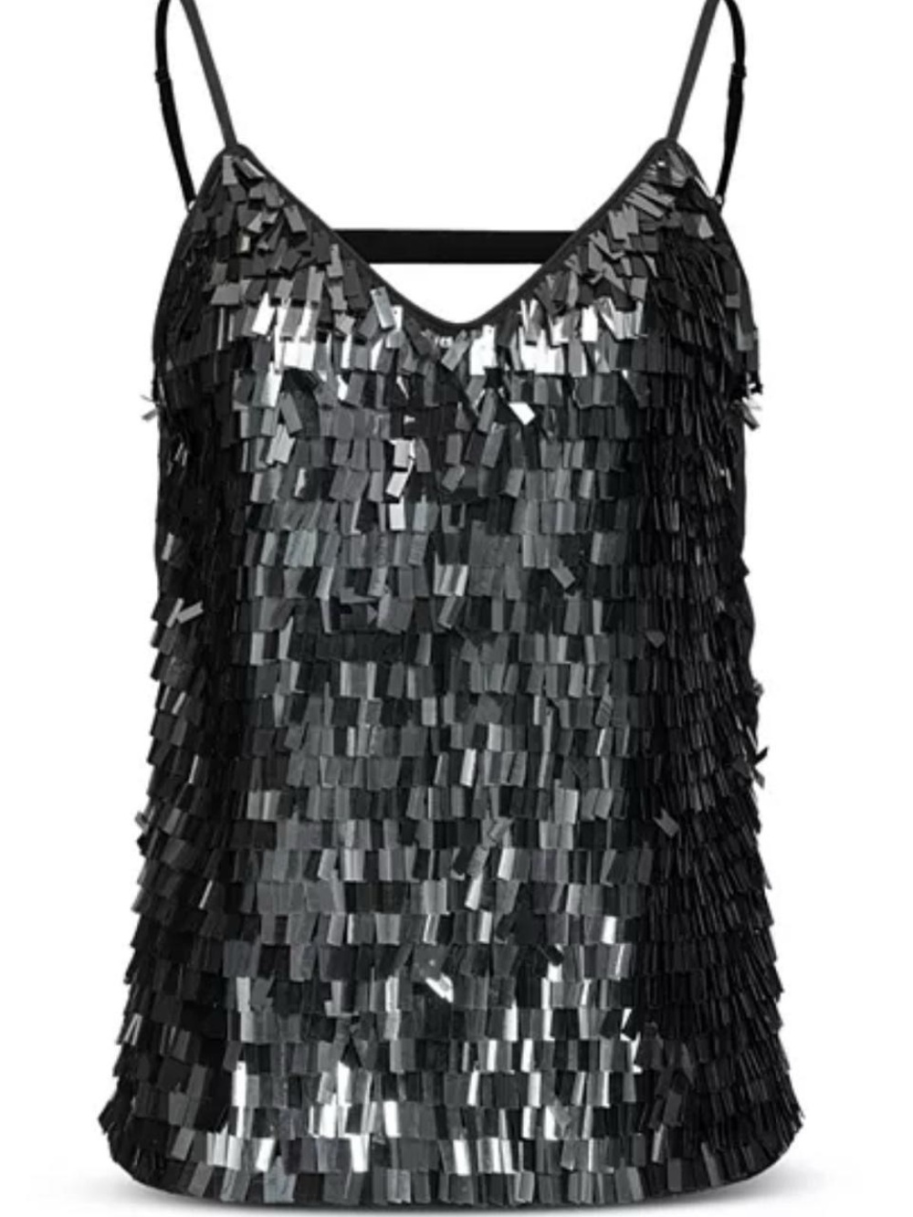 Pinko Black Sequin Fringe Camisole